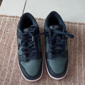 Mens Nike Dunks-Navy Blue and light blue/gray